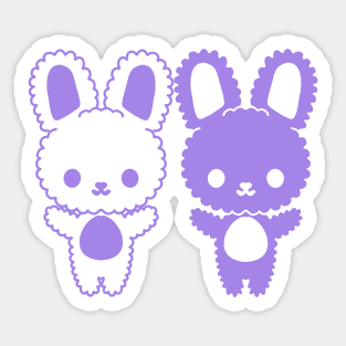 Fuzzy Bunnies Purple Sticker